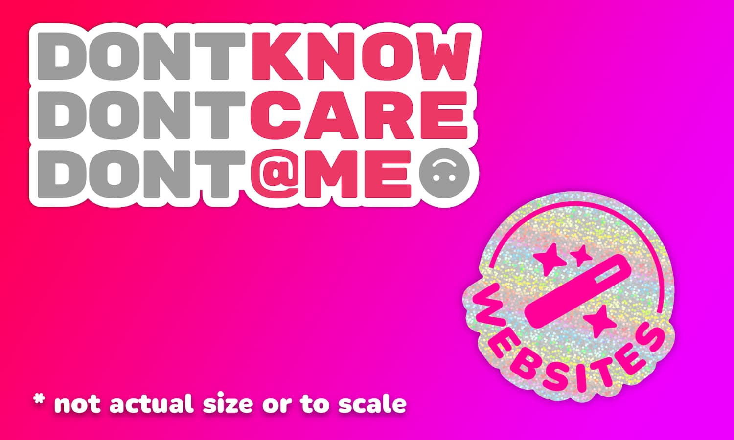 Don't @ Me Sticker